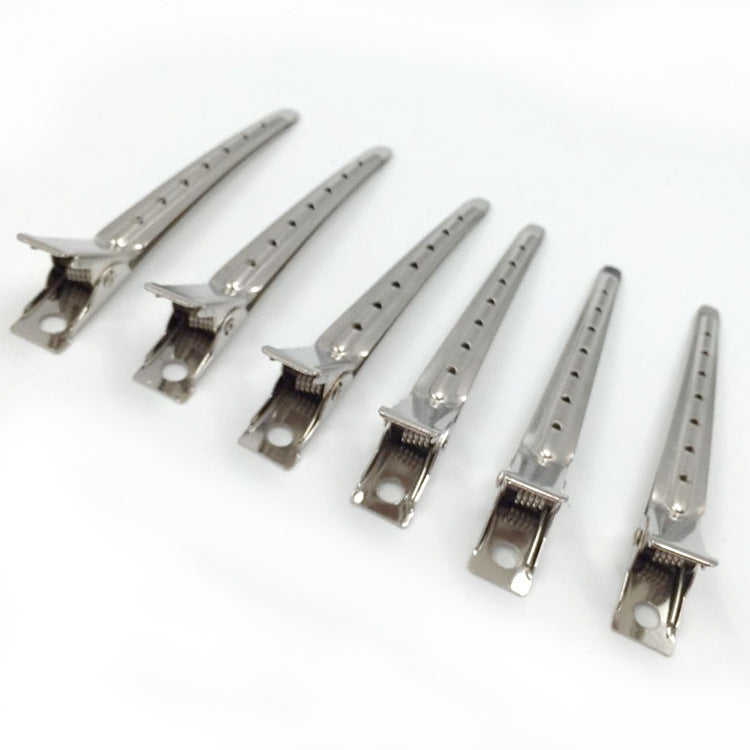 HKM-149715 Stainless Steel Hairdressing Duckbill Clips - Large Steel Hair Staples, Pack of 10