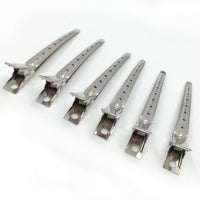 HKM-149715 Stainless Steel Hairdressing Duckbill Clips - Large Steel Hair Staples, Pack of 10