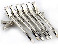HKM-149715 Stainless Steel Hairdressing Duckbill Clips - Large Steel Hair Staples, Pack of 10