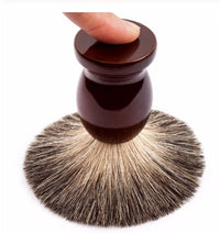 HKM-429459 Mixed Road Badger Hair Brush with Lotus Wood Handle for Gentle Beard Grooming