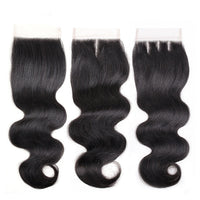 HKM-231059 Brazilian Human Hair Bundles with Closure for Natural Style and Versatility