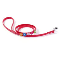 HKM-681875 Double Row Flower Pet Collar - Durable PU Floral Design with Zinc Alloy Accessories, Sizes S and M