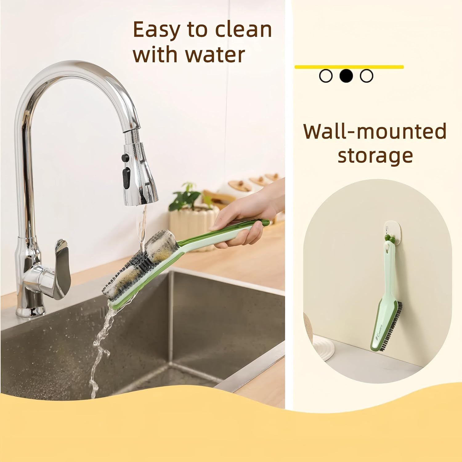 HKM-692435 3-in-1 Multifunctional Pet Cleaning Brush with Hard Bristle, Tweezer, and Scraper for Home Use