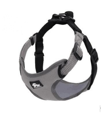 HKM-073107 Reflective Vest-Type Dog Chest Harness with Adjustable Leash - Nylon and Neoprene, Available in Various Colors and Sizes
