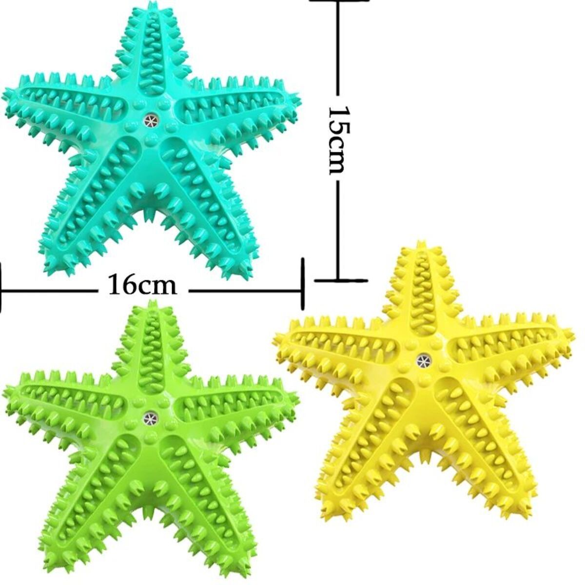 HKM-806995 Edible TPR Starfish Dog Toy for Large Dogs - Interactive Chew and Dental Care Squeaky Toy