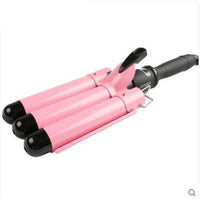 HKM-453587 Three-Tube Electric Curling Iron with Adjustable Temperature Control for Dry Hair