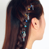 HKM-655891 Vintage Leaf Design Alloy Hairpin – Elegant Side Clip for Women in Ancient Silver