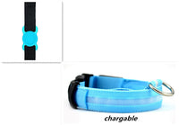 HKM-497619 LED Adjustable Silicone Locator Collar and Leash Set for Dogs and Cats - Night Safety with Multiple Flashing Modes