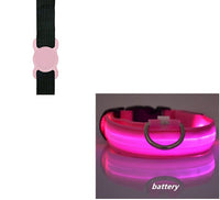 HKM-497619 LED Adjustable Silicone Locator Collar and Leash Set for Dogs and Cats - Night Safety with Multiple Flashing Modes