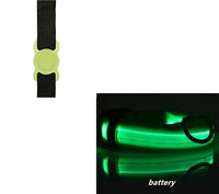 HKM-497619 LED Adjustable Silicone Locator Collar and Leash Set for Dogs and Cats - Night Safety with Multiple Flashing Modes