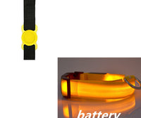 HKM-497619 LED Adjustable Silicone Locator Collar and Leash Set for Dogs and Cats - Night Safety with Multiple Flashing Modes