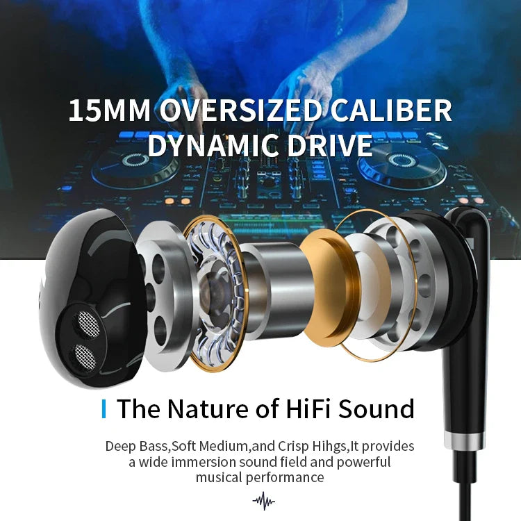 KTX-452947 USB C Wired Earbuds with Microphone for iPhone 15 Pro Max - Comfort Fit with Deep Bass Sound