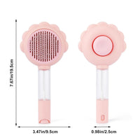 HKM-591827 Self-Cleaning Spray Cat Brush for Shedding, Grooming, and Massaging Long and Short Hair Pets