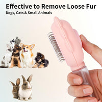 HKM-591827 Self-Cleaning Spray Cat Brush for Shedding, Grooming, and Massaging Long and Short Hair Pets