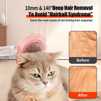 HKM-591827 Self-Cleaning Spray Cat Brush for Shedding, Grooming, and Massaging Long and Short Hair Pets