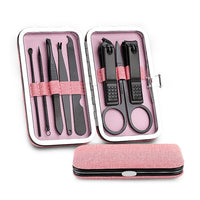 HKM-747347 8-Piece Stainless Steel Manicure and Pedicure Nail Clipper Set with Scissors