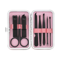 HKM-747347 8-Piece Stainless Steel Manicure and Pedicure Nail Clipper Set with Scissors