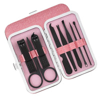 HKM-747347 8-Piece Stainless Steel Manicure and Pedicure Nail Clipper Set with Scissors