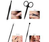 HKM-747347 8-Piece Stainless Steel Manicure and Pedicure Nail Clipper Set with Scissors