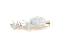 HKM-621971 Korean Style Sweet Starfish Hairpin with White Crystal Accent
