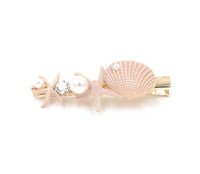 HKM-621971 Korean Style Sweet Starfish Hairpin with White Crystal Accent