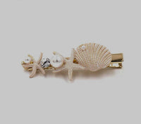 HKM-621971 Korean Style Sweet Starfish Hairpin with White Crystal Accent