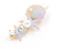 HKM-621971 Korean Style Sweet Starfish Hairpin with White Crystal Accent