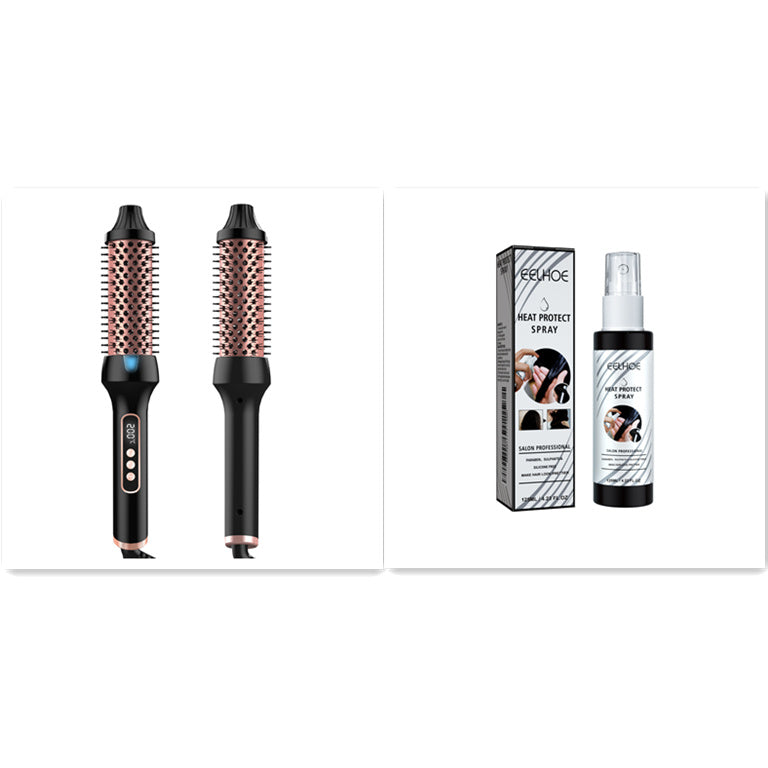 HKM-288531 Anion Hair Roller Comb with Dual PTC Heater for Straightening and Curling - 110-200°C Temperature, 38mm Barrel