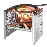 HKM-643987 Compact Firewood Stove for Outdoor Barbecue Cooking