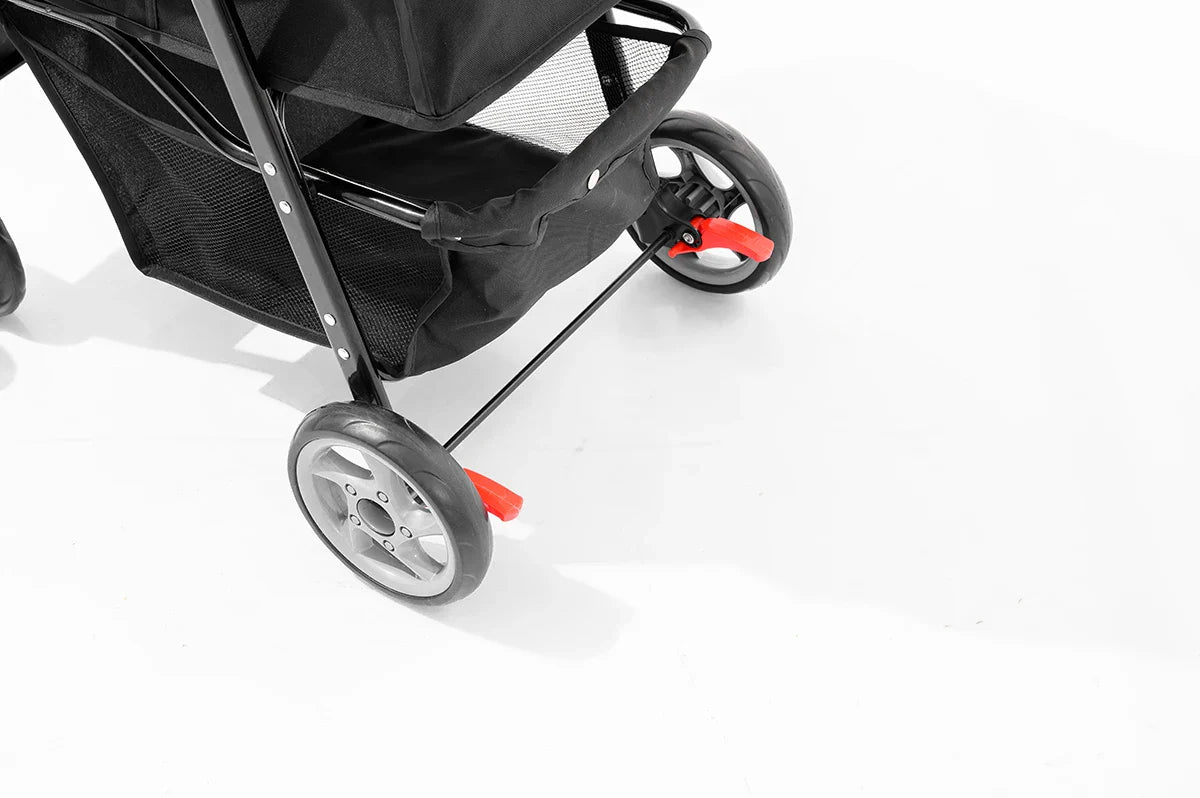 JMT-342538 Folding Outdoor Pet Stroller for Small Dogs - Easy Assembly and Travel-Friendly Design