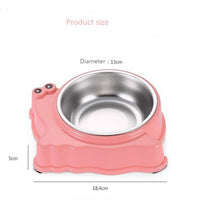 HKM-210067 Cartoon Snail Shaped Stainless Steel Pet Bowl – Durable and Easy to Clean, Suitable for Food and Water, 184mm x 150mm x 50mm, Available in Pink, Green, and Blue