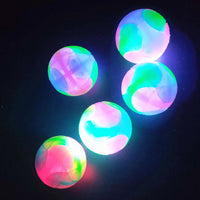 HKM-591955 Tricolor Luminous High Stretch Dog Toy Ball - Bite Toy for Pets and Kids
