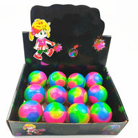 HKM-591955 Tricolor Luminous High Stretch Dog Toy Ball - Bite Toy for Pets and Kids