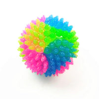 HKM-591955 Tricolor Luminous High Stretch Dog Toy Ball - Bite Toy for Pets and Kids