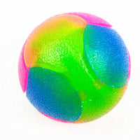 HKM-591955 Tricolor Luminous High Stretch Dog Toy Ball - Bite Toy for Pets and Kids