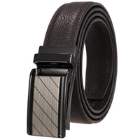 HKM-397331 Automatic Buckle Genuine Leather Men’s Belt - Model LY33-1853-5