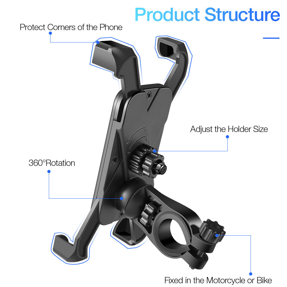 HKM-159699 Universal Bicycle Phone Holder for Secure Navigation and Easy Access