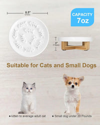 HKM-208915 Ceramic Slow Feed Pet Bowl for Cats and Small Dogs - Promotes Healthy Eating Habits