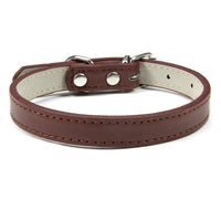 HKM-526931 Pet PU Leather Collar with Wire Buckle in Various Colors and Sizes