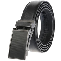 HKM-658323 Men's Leather Automatic Buckle Belt with Alloy Finish - Customisable Design
