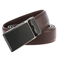 HKM-658323 Men's Leather Automatic Buckle Belt with Alloy Finish - Customisable Design