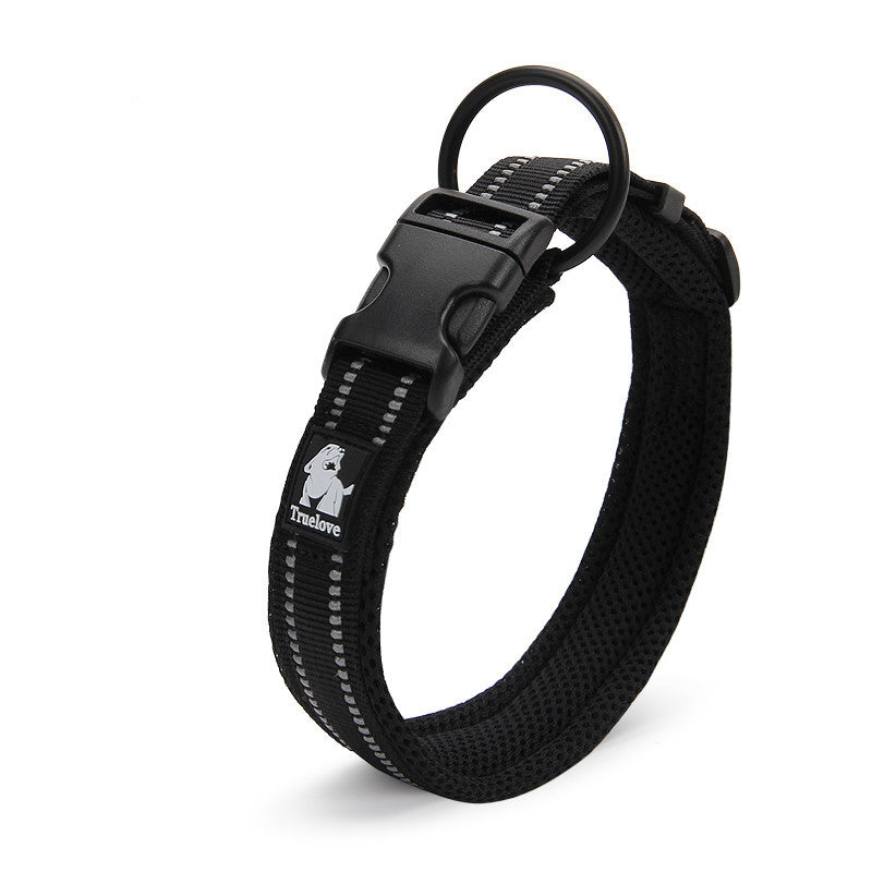 HKM-902035 Reflective 3M Soft Padded Dog Collar with Mesh Lining - Durable and Comfortable for Pets