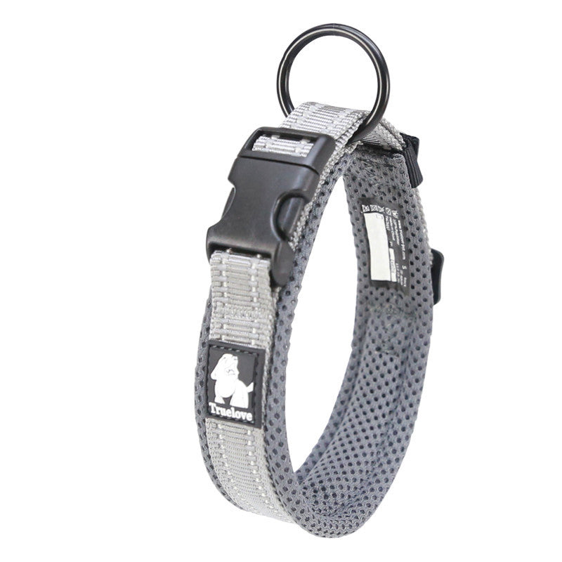 HKM-902035 Reflective 3M Soft Padded Dog Collar with Mesh Lining - Durable and Comfortable for Pets