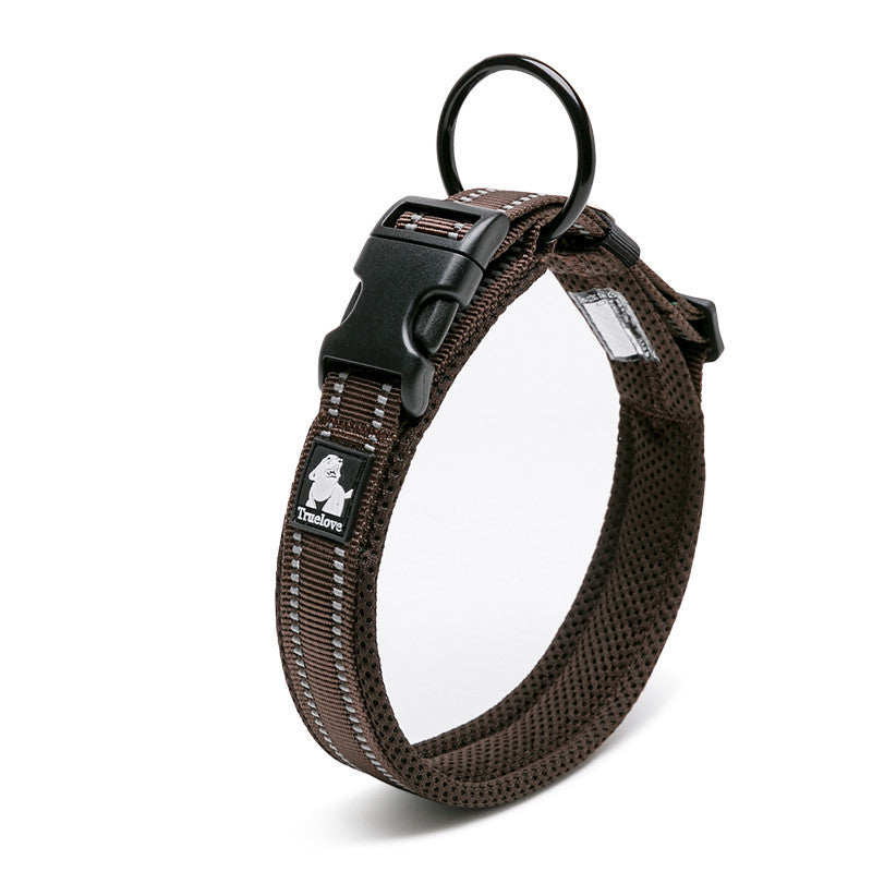 HKM-902035 Reflective 3M Soft Padded Dog Collar with Mesh Lining - Durable and Comfortable for Pets