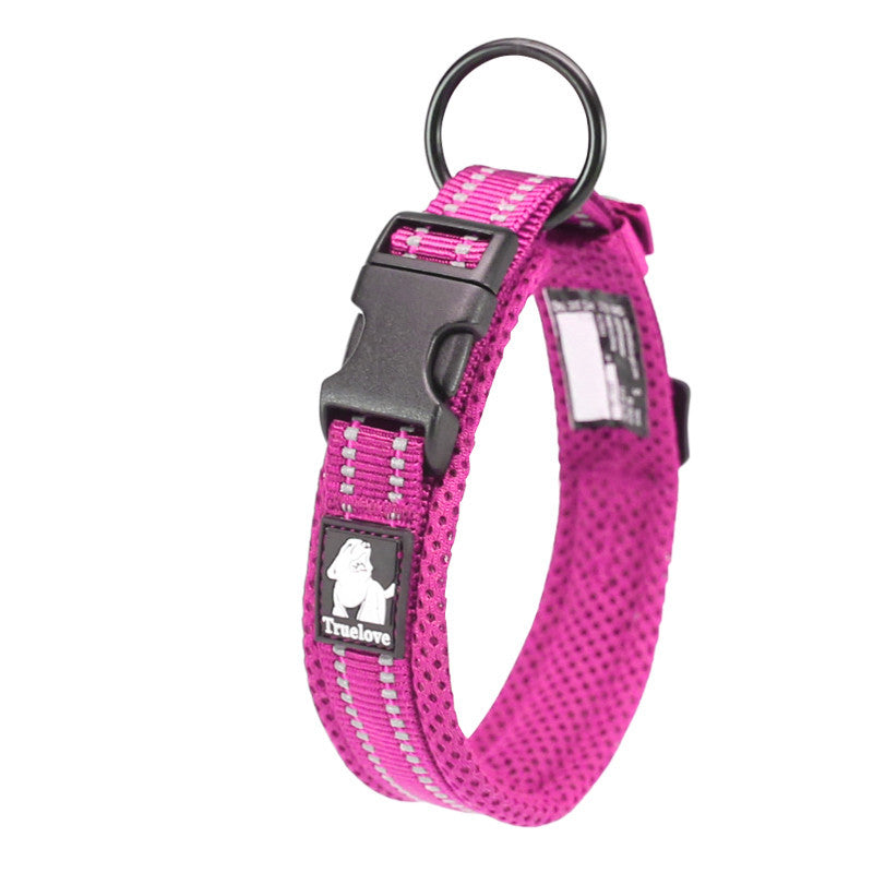 HKM-902035 Reflective 3M Soft Padded Dog Collar with Mesh Lining - Durable and Comfortable for Pets