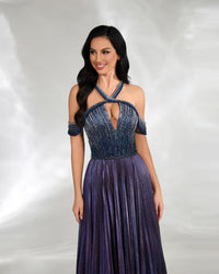 HKM-726995 Elegant Blue Evening Gown for Women - Model EZ25092