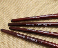 HKM-267027 Carved Crystal Nail Art Pen in Original Wood Color - Various Sizes Available