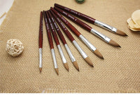 HKM-267027 Carved Crystal Nail Art Pen in Original Wood Color - Various Sizes Available
