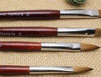 HKM-267027 Carved Crystal Nail Art Pen in Original Wood Color - Various Sizes Available