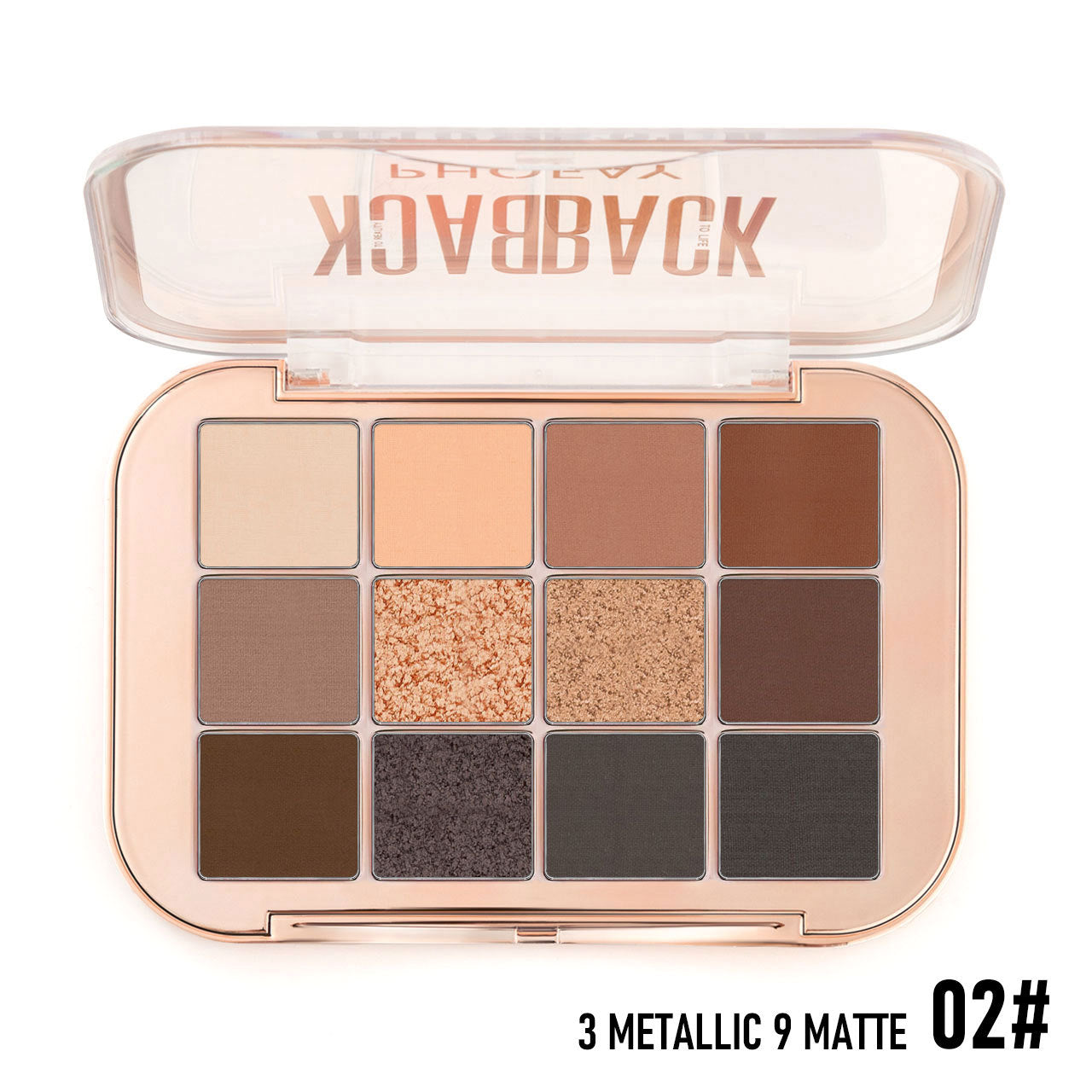 HKM-751379 12-Color Eyeshadow Palette - Matte, Brightening, and Versatile Shades for Eye Makeup